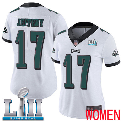 Women Philadelphia Eagles 17 Alshon Jeffery White Vapor Untouchable NFL Jersey Limited Player Super Bowl LII